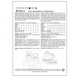 Patron Butterick 5831 - Robe et jupon historique