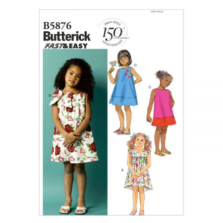 Patron Butterick 5876 - Robe sans manches enfant