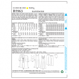 Patron Butterick 5963 - Chemise de nuit et pyjama