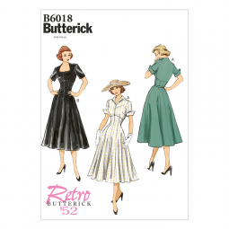 Patron Butterick 6018 - Robe rétro années 50