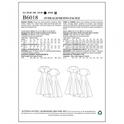 Patron Butterick 6018 - Robe rétro années 50