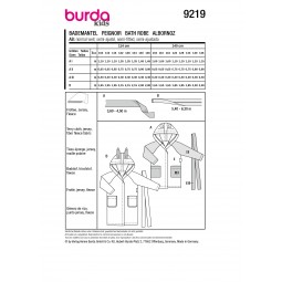 Burda 9219 - Peignoir à oreilles