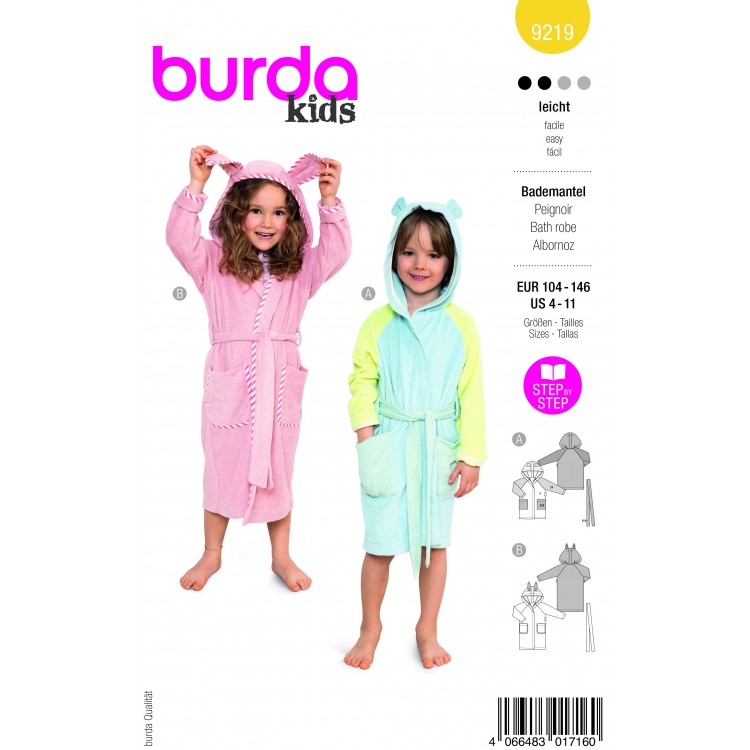 Burda 9219 - Peignoir à oreilles