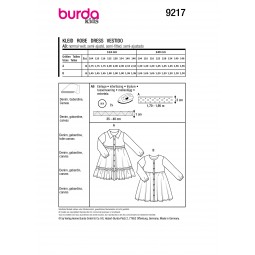 Burda 9217 - Robe chemise à doubles volants