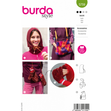 Burda 5759 - Ensemble d'accessoires d'hiver