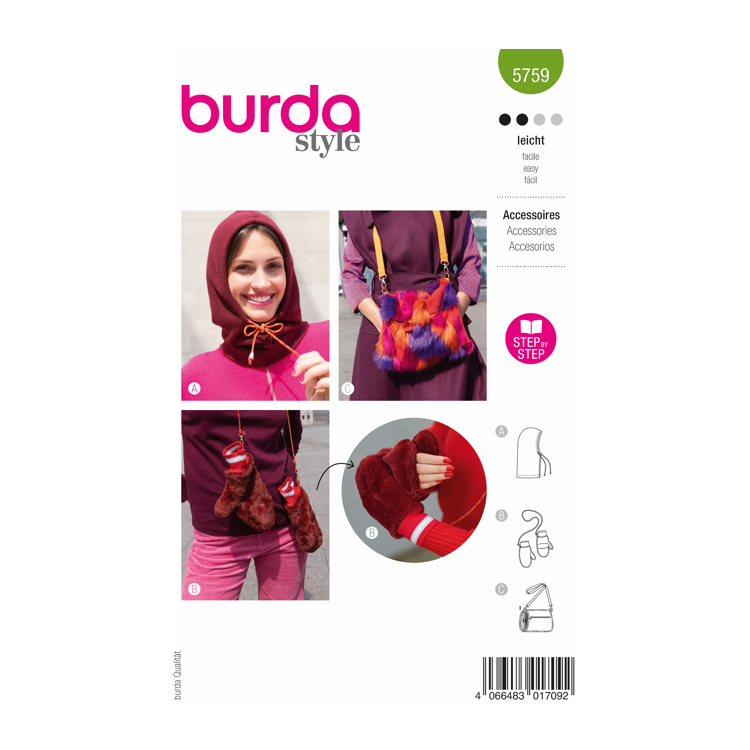 Burda 5759 - Ensemble d'accessoires d'hiver