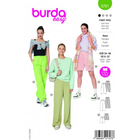 Burda 5761 - Pantalon et short de sport