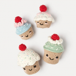 Kit de crochet amigurumi DMC - Cupcakes cerises