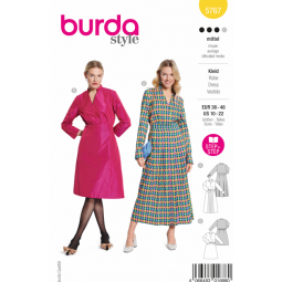 Patron Burda 5767 - Robe longue à col dégagé