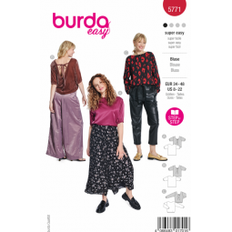 Patron Burda 5771 - Blouse décontractée et dos noué