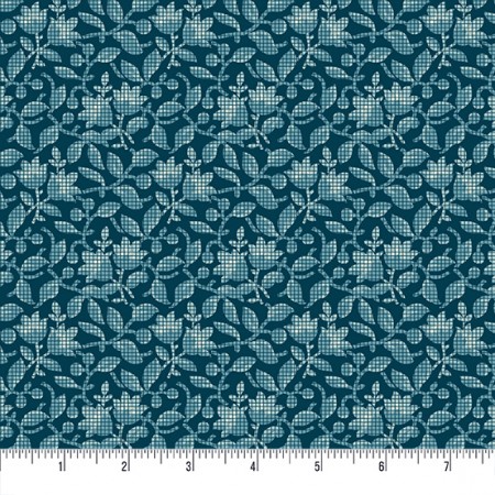 Tissu Edita Sittar - Beach house - Bourgainvillea blue