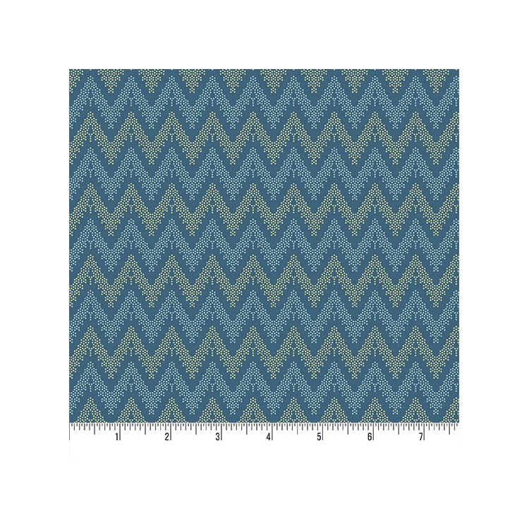 Tissu Edita Sittar - Beach house - Current blue