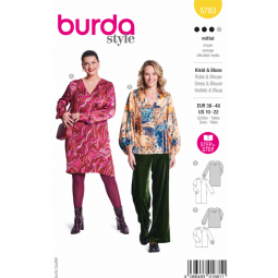 Patron Burda 5783 - Robe ou blouse manches bouffantes