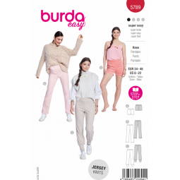 Patron Burda 5789 - Pantalon et short douillet