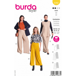 Patron Burda 5793 - Ensemble pantalon large et tunique