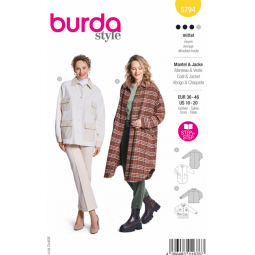 Patron Burda 5794 - Veste et manteau à grandes poches