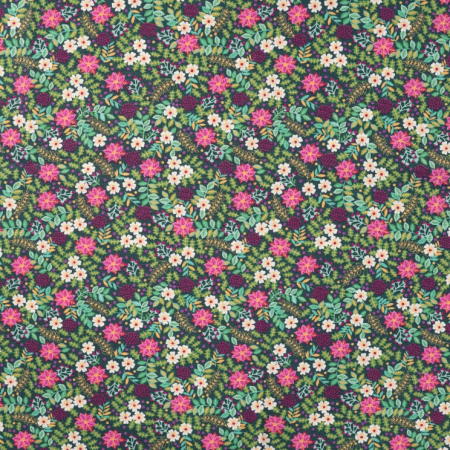 Tissu coton - Christmas flowers army