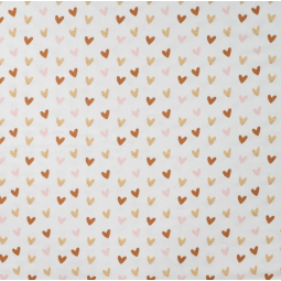 Tissu jersey coton - Glitter hearts off white