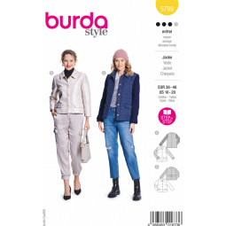 Patron Burda 5799 - Veste décontractée à pressions