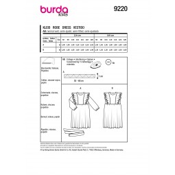 Patron Burda 9220 - Robes à double volants