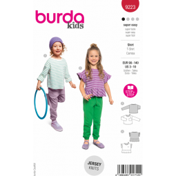 Burda 9223 - T-shirt épaules tombantes et volants