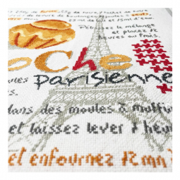 Fiche de broderie Lilipoints : Brioche parisienne