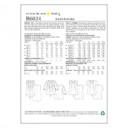 Patron Butterick 6024 - Top ample