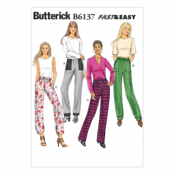 Patron Butterick 6137 - Pantalon taille élastique