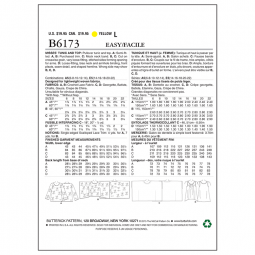 Patron Butterick 6173 - Tunique et top