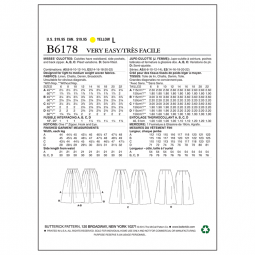 Patron Butterick 6178 - Jupe culotte