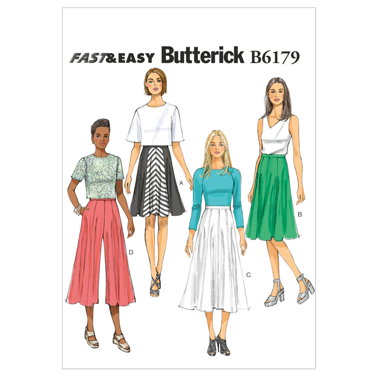 Patron Butterick 6179 - Jupe et jupe-culotte