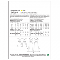 Patron Butterick 6205 - Robe froncé