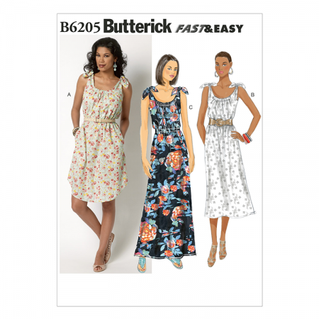 Patron Butterick 6205 - Robe froncé