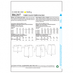 Patron Butterick 6205 - Robe manches raglan