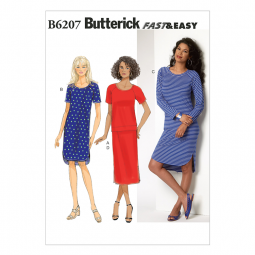 Patron Butterick 6205 - Robe manches raglan