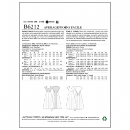 Patron Butterick 3212 - Robe portefeuille rétro années 50