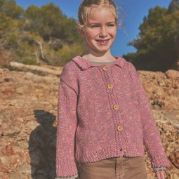 Kit de crochet - Gilet à col - Basic merino popcorn