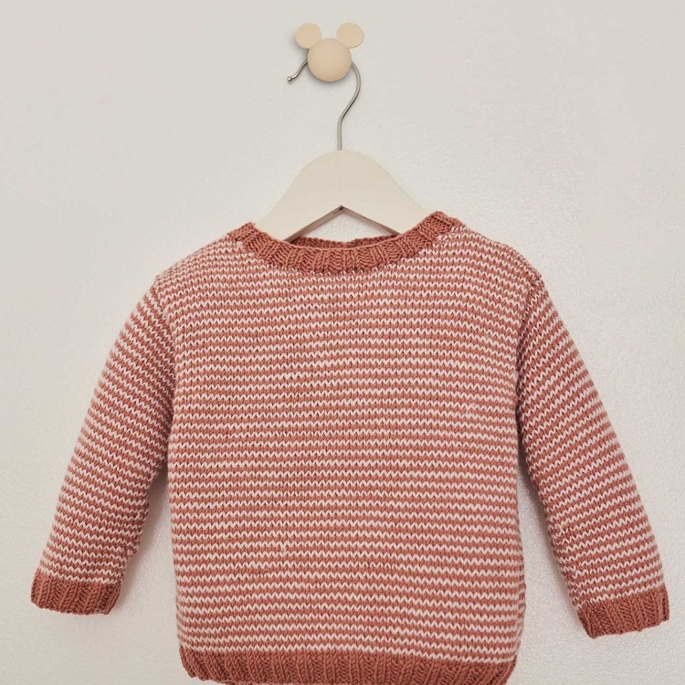 Kit de tricot - Pull rayé - Merino baby