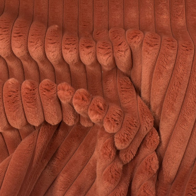 Tissu velours très grosses côtes - Hannibal terracotta