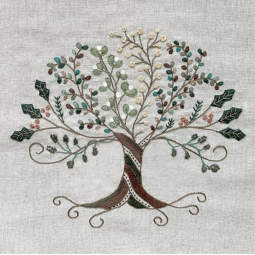 Kit de broderie - L'arbre des saisons - hiver