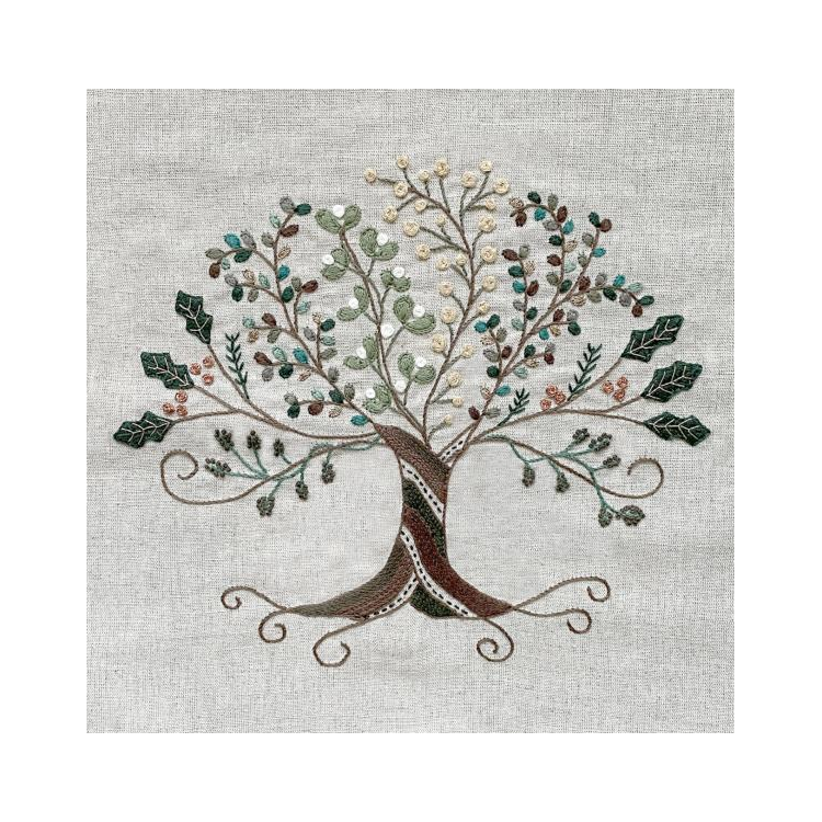 Kit de broderie - L'arbre des saisons - hiver