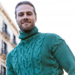 Kit de tricot - Pull à torsades - Super Merino