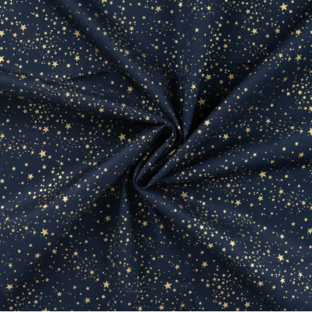 Tissu coton - Foil small stars navy