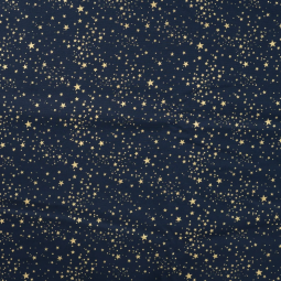 Tissu coton - Foil small stars navy