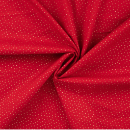 Tissu coton - Foil dots red