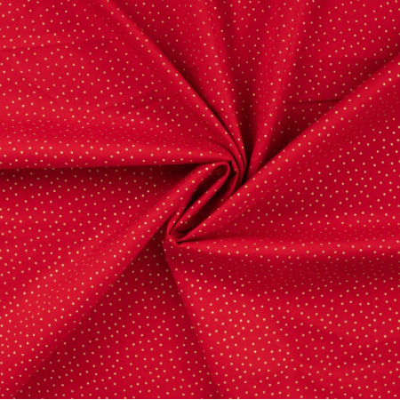 Tissu coton - Foil dots red