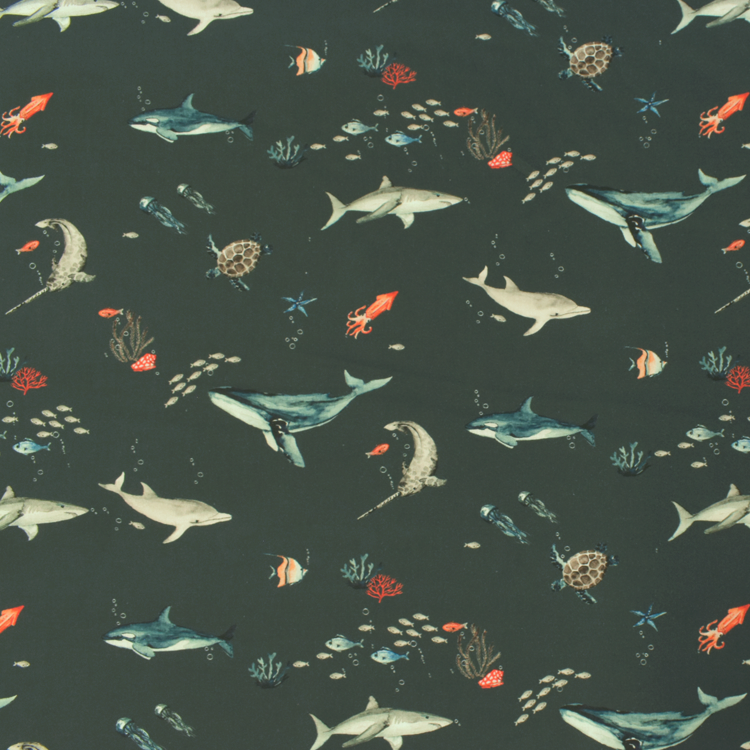 Tissu popeline ocean animals