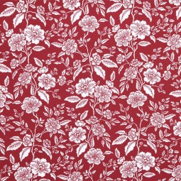 Tissu coton - Bonaugure rouge