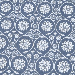 Tissu coton - Appia bleu