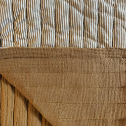 Tissu matelassé double gaze - Country ocre et havane